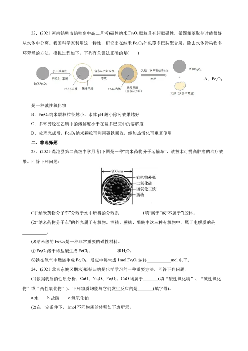 解密01物质的组成、分类和转化(集训)(原卷版)_05高考化学_新高考复习资料_2021新高考资料_高频考点解密2021年高考化学二轮复习讲义+分层训练（浙江专版）3.28更新