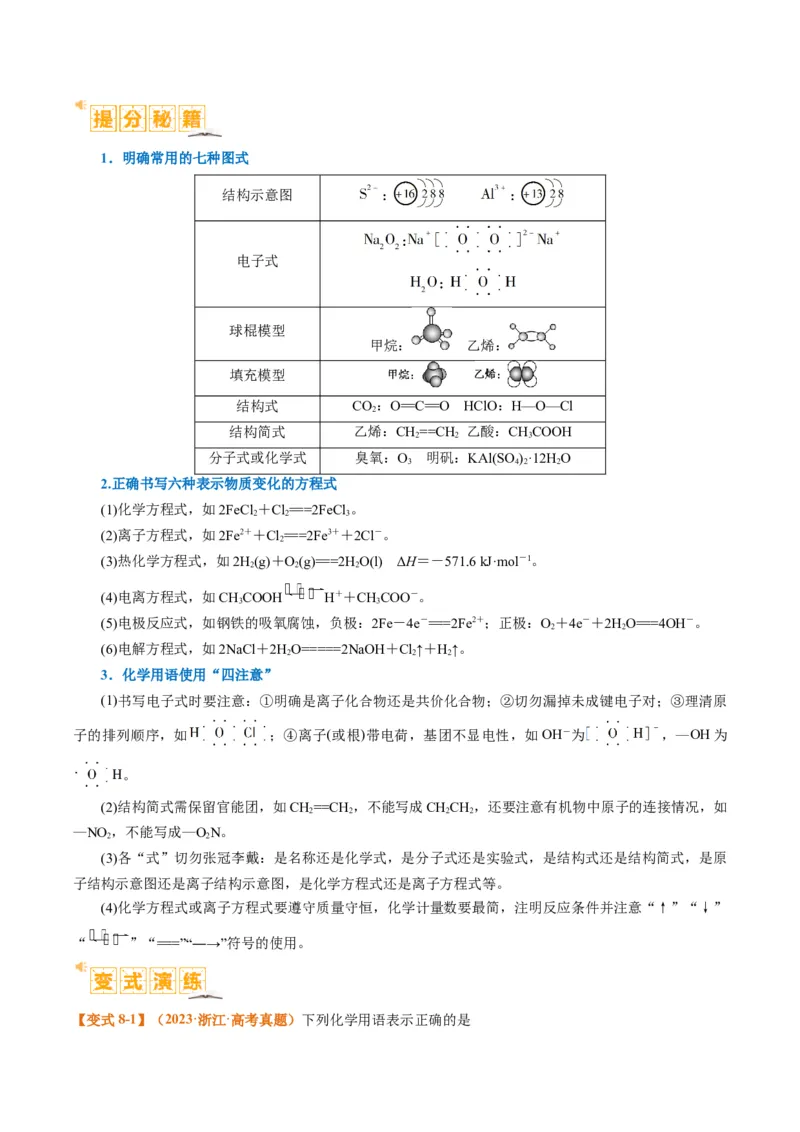 题型01物质的组成与分类传统文化化学用语（解析版）_05高考化学_2024年新高考资料_2.2024二轮复习_2024年高考化学二轮热点题型归纳与变式演练（新高考通用）