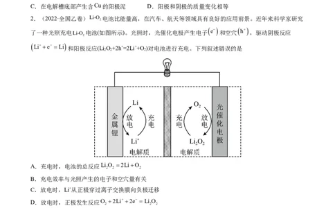 重难点11新型电池和电解原理的应用（原卷版）_05高考化学_新高考复习资料_2023年新高考资料_专项复习_2023年高考化学热点&middot;重点&middot;难点专练（新高考专用）