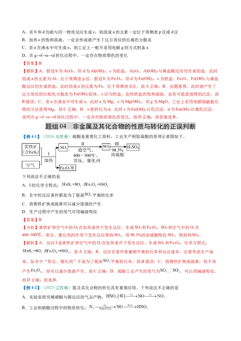 题型04无机物的性质与转化-2025年高考化学二轮热点题型归纳与变式演练（新高考通用）（解析版）_05高考化学_2025年新高考资料_二轮复习