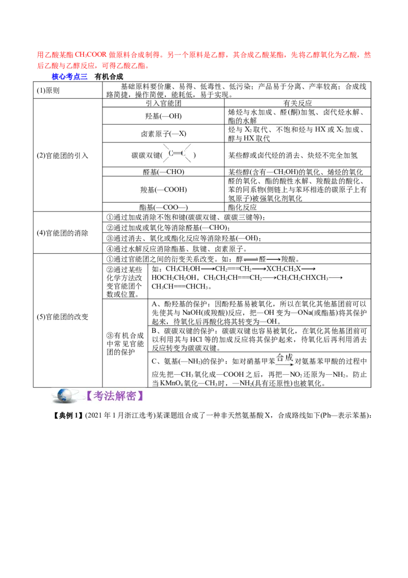解密12有机化学基础(讲义)-高频考点解密2021年高考化学二轮复习讲义+分层训练_05高考化学_新高考复习资料_2021新高考资料