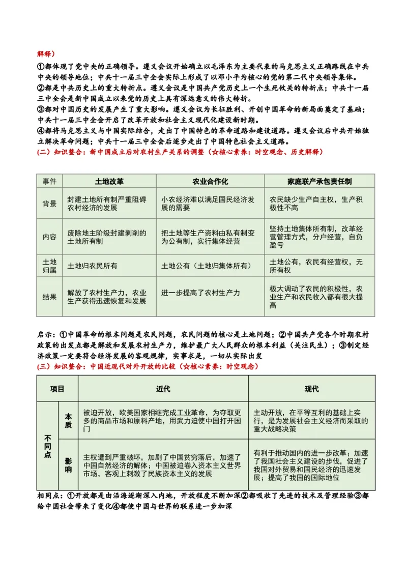 第三单元改革开放与中国特色社会主义的开创（知识清单）（挖空版）_新八下历史_00、更新资料3月23日_第二套(4)_单元知识复习专项-U89_2026版