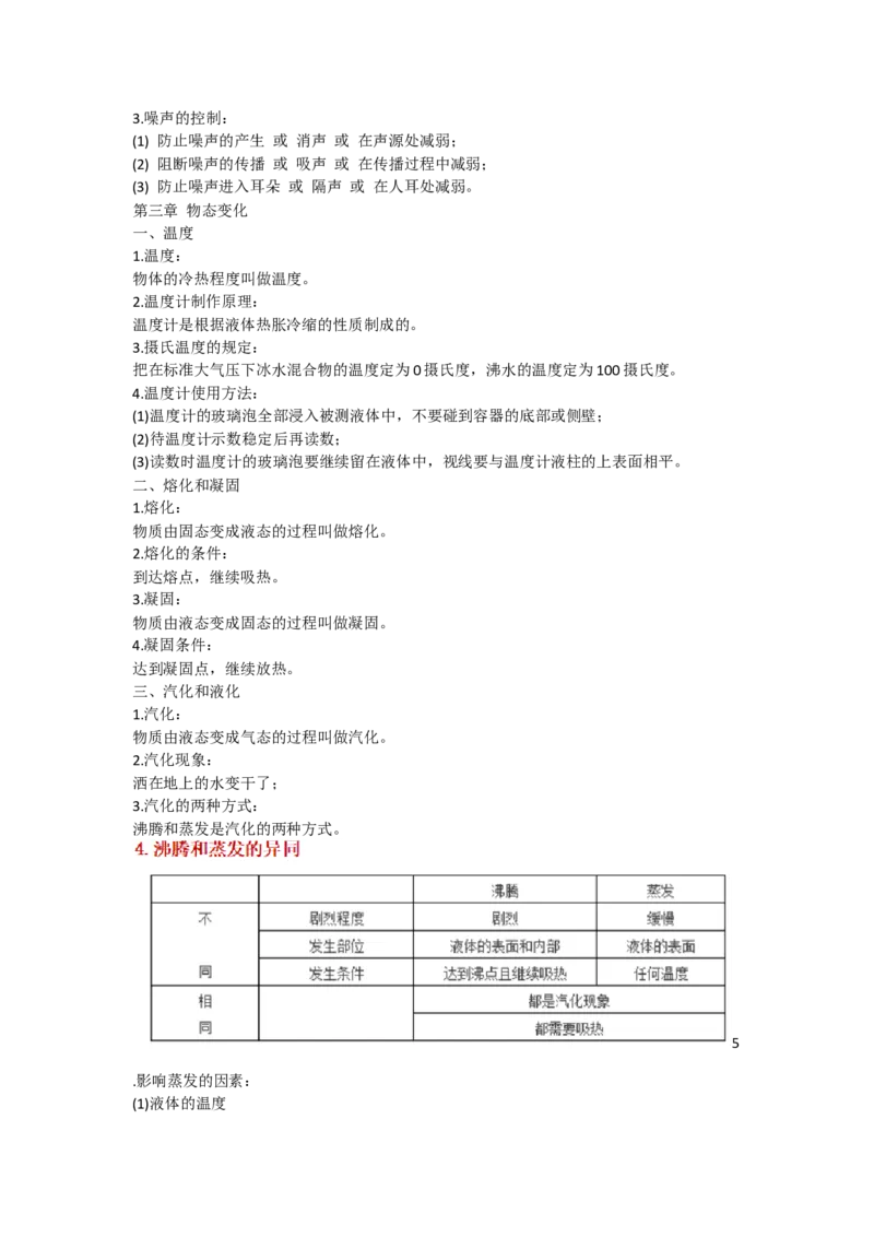 人教版八年级上册物理知识点总结_24秋《初中各科知识点梳理》_初中物理《知识梳理》8-9年级上下册_人教版初中物理8-9年级上下册知识点