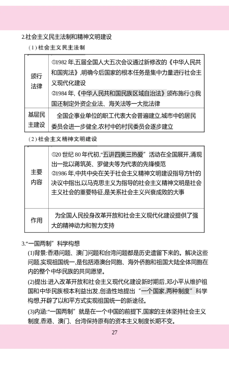 八年级下册历史核心知识背记手册2025-2026学年统编版八年级历史下册_新八下历史_00、更新资料3月23日_新版_第三套_知识清单