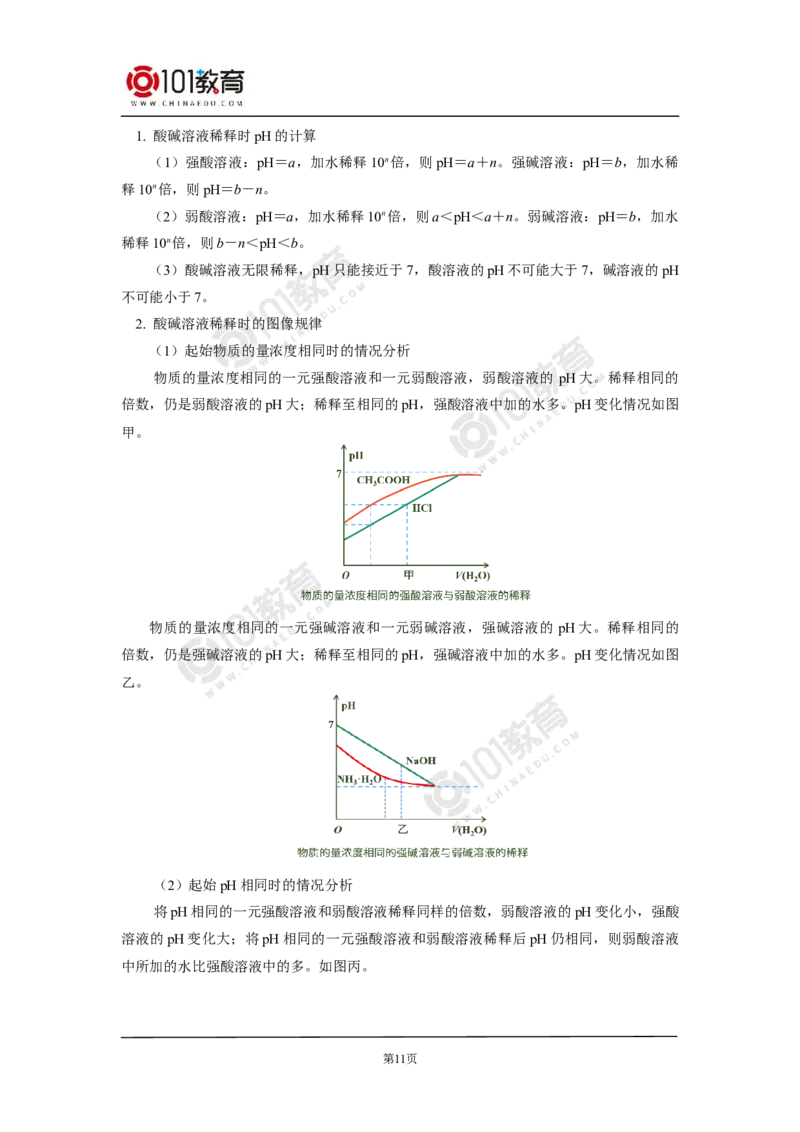 选择性必修1第三章第二节水的电离平衡和溶液的pH（2）_新人教版高二化学选修一、二、三_新人教版高中化学选择性必修第一册_高二化学（选择性必修第一册）学案练习