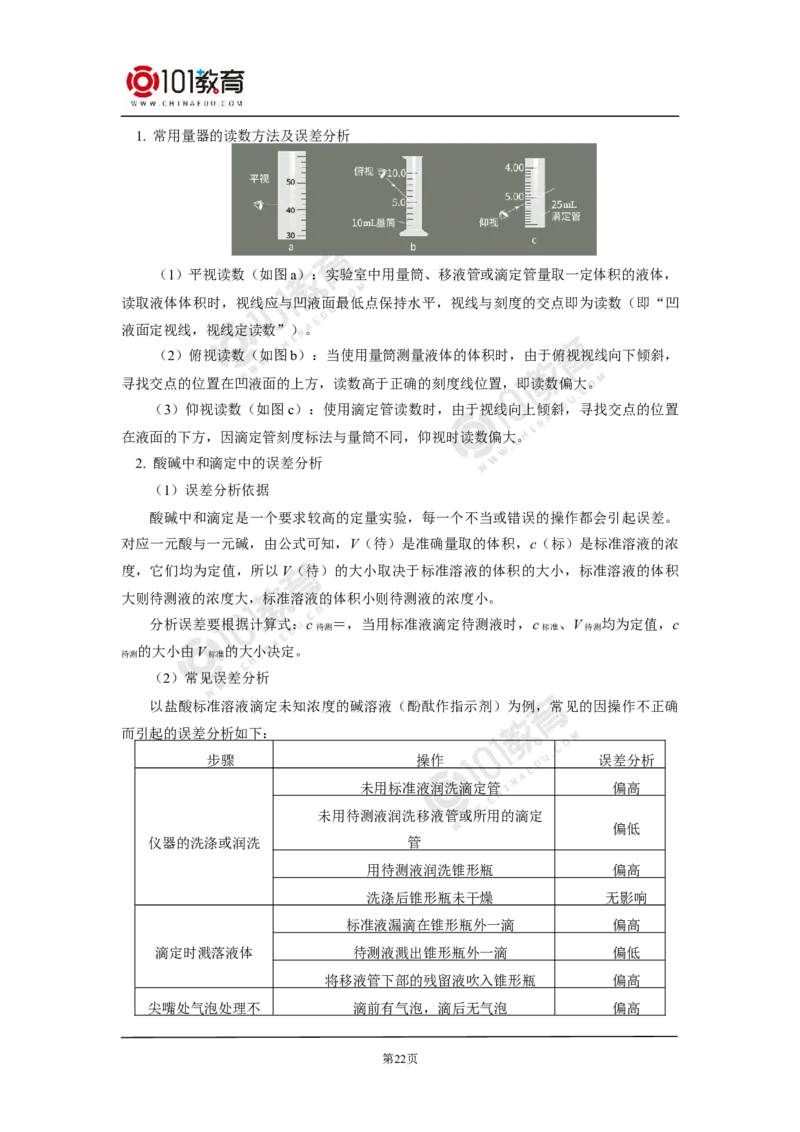 选择性必修1第三章第二节水的电离平衡和溶液的pH（2）_新人教版高二化学选修一、二、三_新人教版高中化学选择性必修第一册_高二化学（选择性必修第一册）学案练习