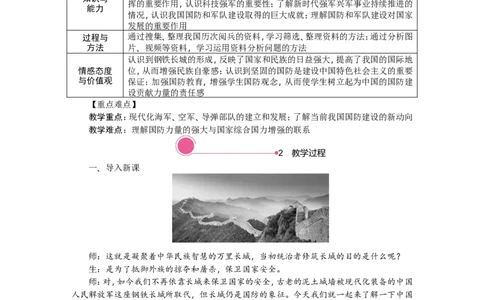 第15课　钢铁长城_新八下历史_19、赠送其它资料_旧版_03课件+教案8下历史_八年级下册历史教案2