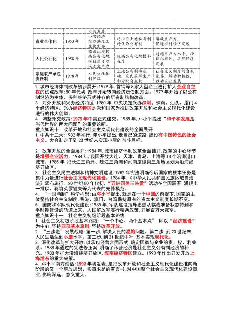 期中复习提纲-2025-2026学年统编版历史八年级下册_新八下历史_00、更新资料3月23日_新版_第三套_知识点