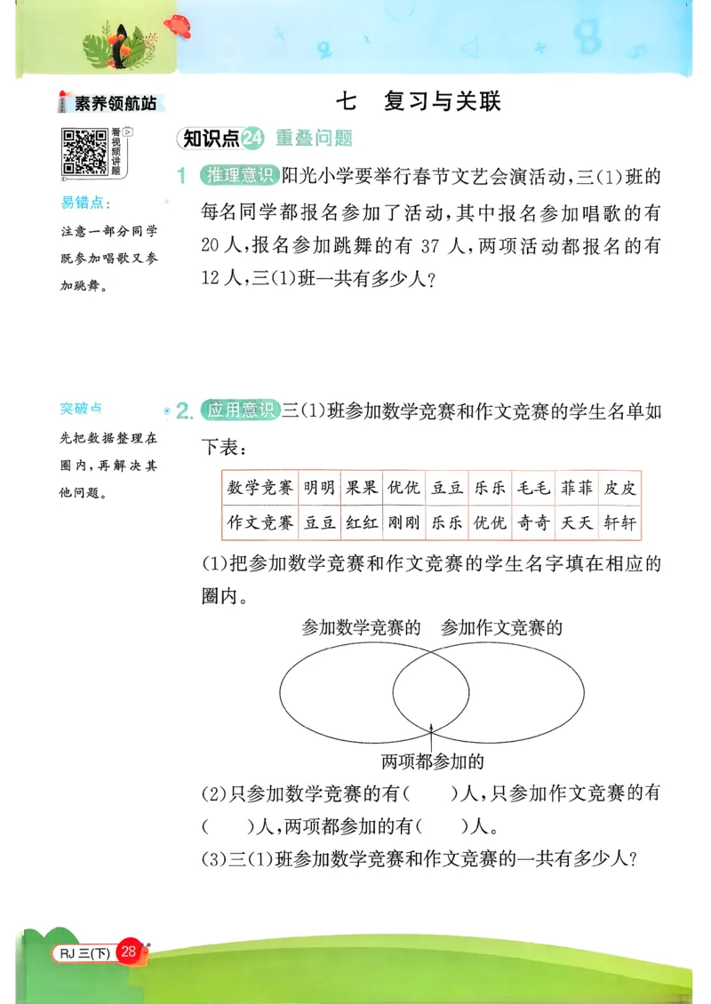 三下创新情景题应用阳光同学26春人教_26春人教版数学三下_09、练习题+试卷合集_-26春《计算小达人》_26春《阳光同学计算小达人》人教3下