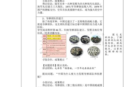 教学设计第7课《国防现代化起步和外交工作新突破》_新八下历史_00、上课课件PPT+教案更新中_第二单元_初中历史八下第7课《国防现代化起步和外交工作新突破》