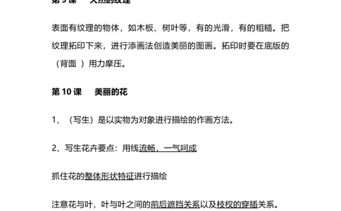 人教版小学美术三年级上册全册知识点_《小学各科知识点》_小学美术《知识梳理》1-6年级上下册_上册