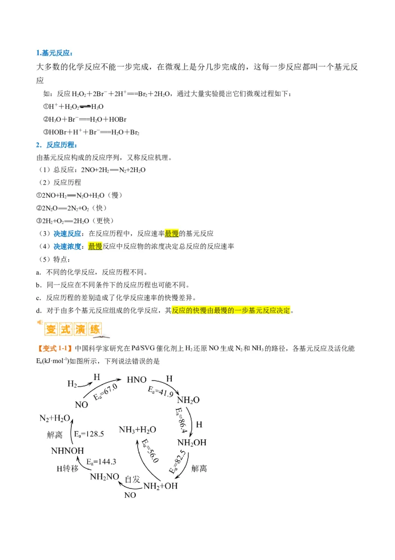 题型10反应微观机理分析速率方程及其应用（原卷版）_05高考化学_2024年新高考资料_2.2024二轮复习_2024年高考化学二轮热点题型归纳与变式演练（新高考通用）