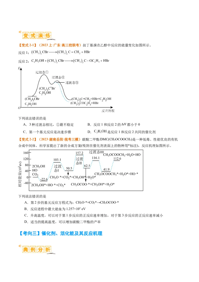 题型10反应微观机理分析速率方程及其应用（原卷版）_05高考化学_2024年新高考资料_2.2024二轮复习_2024年高考化学二轮热点题型归纳与变式演练（新高考通用）