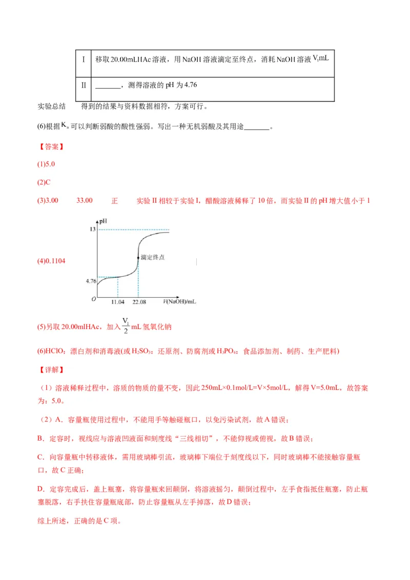 重难点14性质探究型实验综合题-2024年高考化学热点&middot;重点&middot;难点专练（新高考专用）（解析版）_05高考化学_2024年新高考资料_3.2024专项复习