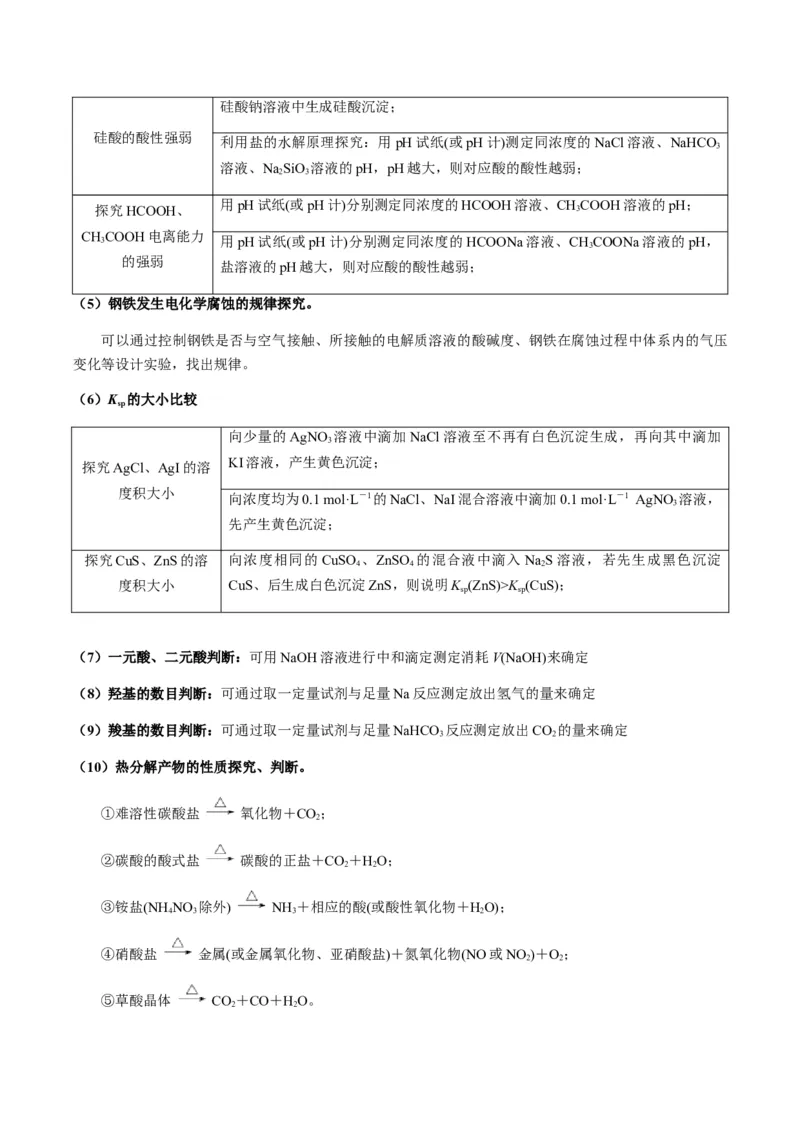 重难点14性质探究型实验综合题-2024年高考化学热点&middot;重点&middot;难点专练（新高考专用）（解析版）_05高考化学_2024年新高考资料_3.2024专项复习
