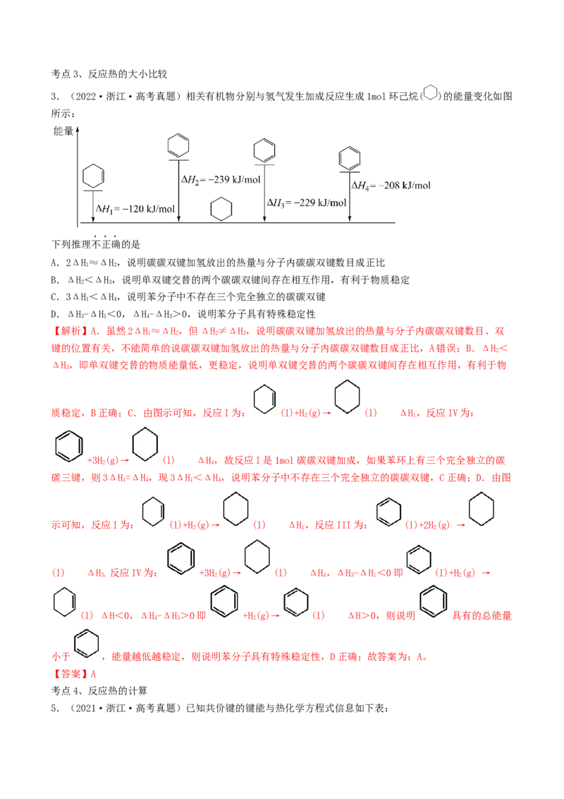 高考解密06化学反应与能量变化（讲义）-高频考点解密2023年高考化学二轮复习讲义+分层训练（新高考专用）（解析版）_05高考化学_新高考复习资料_2023年新高考资料_二轮复习