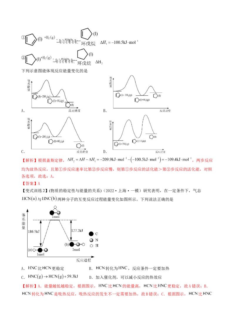 高考解密06化学反应与能量变化（讲义）-高频考点解密2023年高考化学二轮复习讲义+分层训练（新高考专用）（解析版）_05高考化学_新高考复习资料_2023年新高考资料_二轮复习