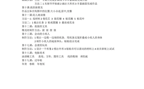 人教版小学美术一年级上册全册知识点_《小学各科知识点》_小学美术《知识梳理》1-6年级上下册_上册