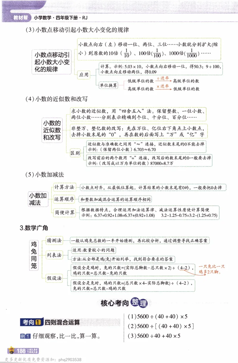 26春《教材帮》人教数学四下_26春人教版数学三下_09、练习题+试卷合集_-26春《教材帮》_26春《教材帮》人教数学4下