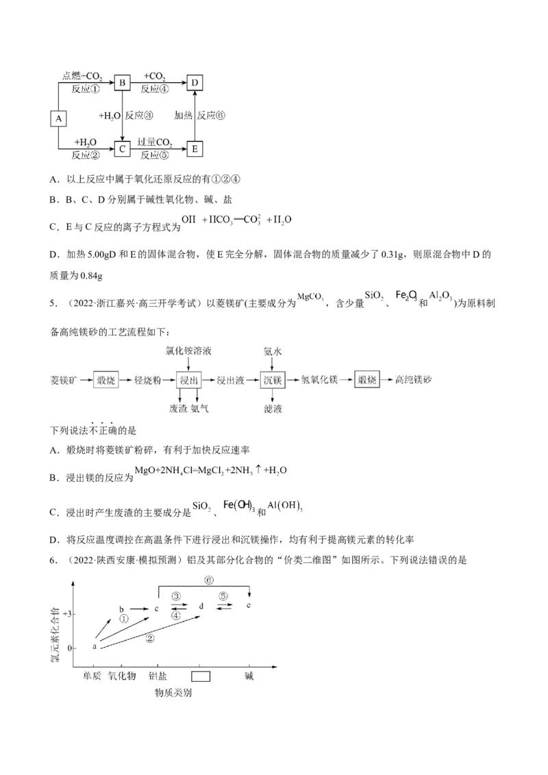 解密10金属及其化合物（讲义）-高频考点解密2022年高考化学二轮复习讲义+分层训练（全国通用）（原卷版）_05高考化学_通用版（老高考）复习资料_2023年复习资料_二轮复习