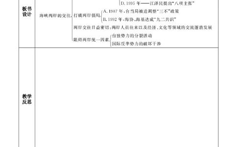 第14课海峡两岸的交往-八年级历史下册_新八下历史_00、更新资料3月23日_第二套(4)_教学设计_教案1_第四单元
