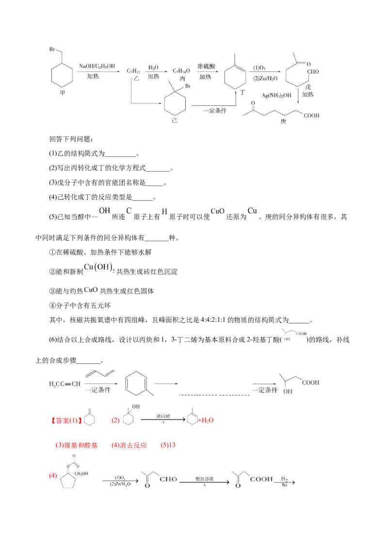 解密13有机化学基础(集训)(解析版)_05高考化学_新高考复习资料_2021新高考资料_高频考点解密2021年高考化学二轮复习讲义+分层训练（浙江专版）3.28更新
