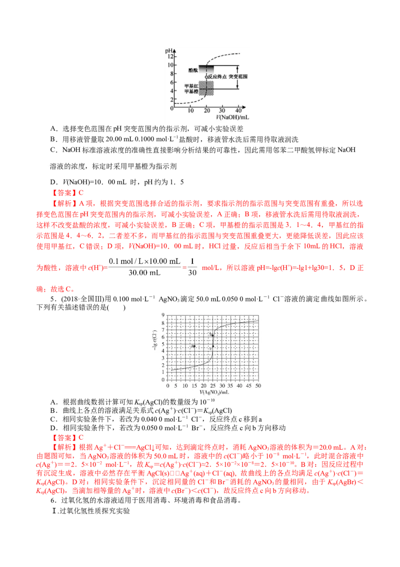 解密10水溶液中离子反应(讲义)-高频考点解密2021年高考化学二轮复习讲义+分层训练_05高考化学_新高考复习资料_2021新高考资料