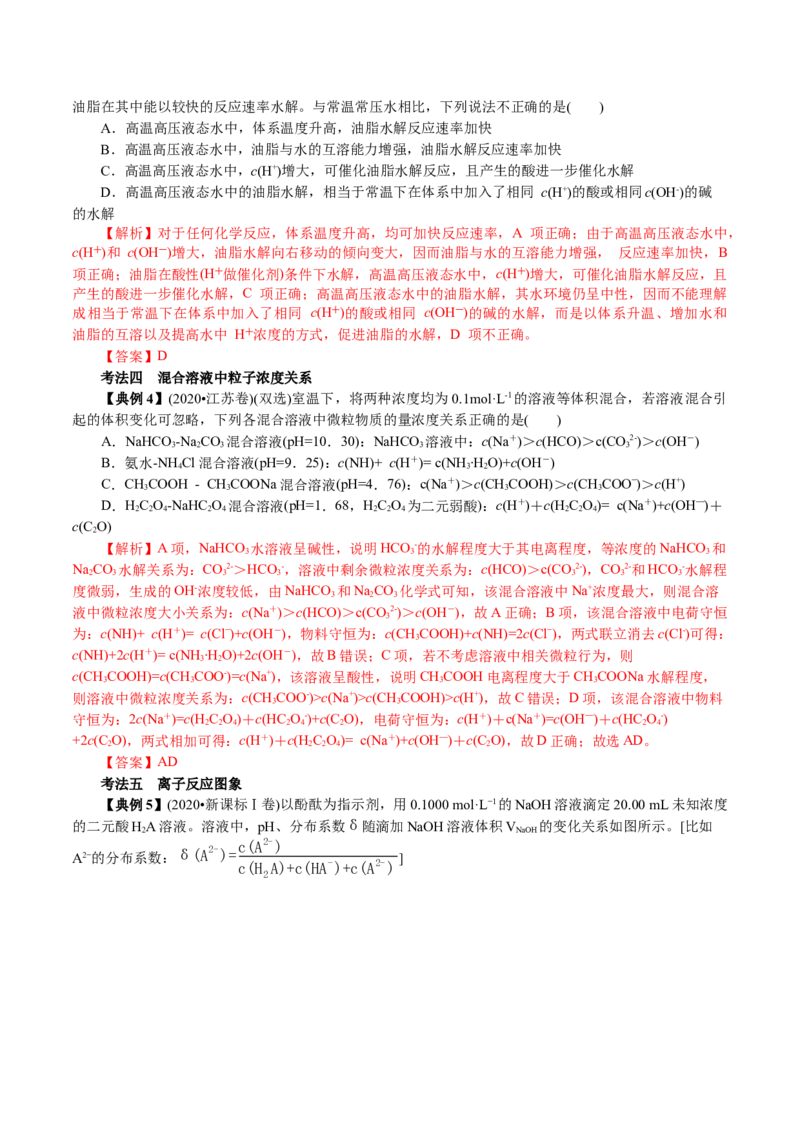 解密10水溶液中离子反应(讲义)-高频考点解密2021年高考化学二轮复习讲义+分层训练_05高考化学_新高考复习资料_2021新高考资料