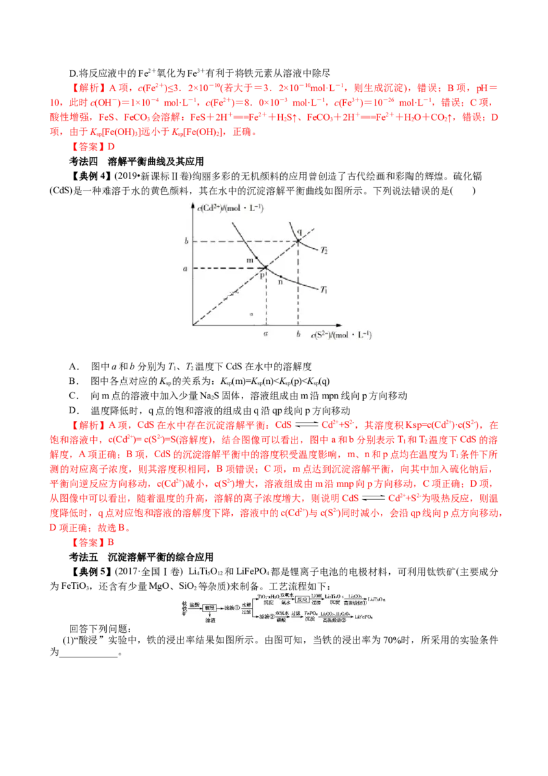 解密10水溶液中离子反应(讲义)-高频考点解密2021年高考化学二轮复习讲义+分层训练_05高考化学_新高考复习资料_2021新高考资料