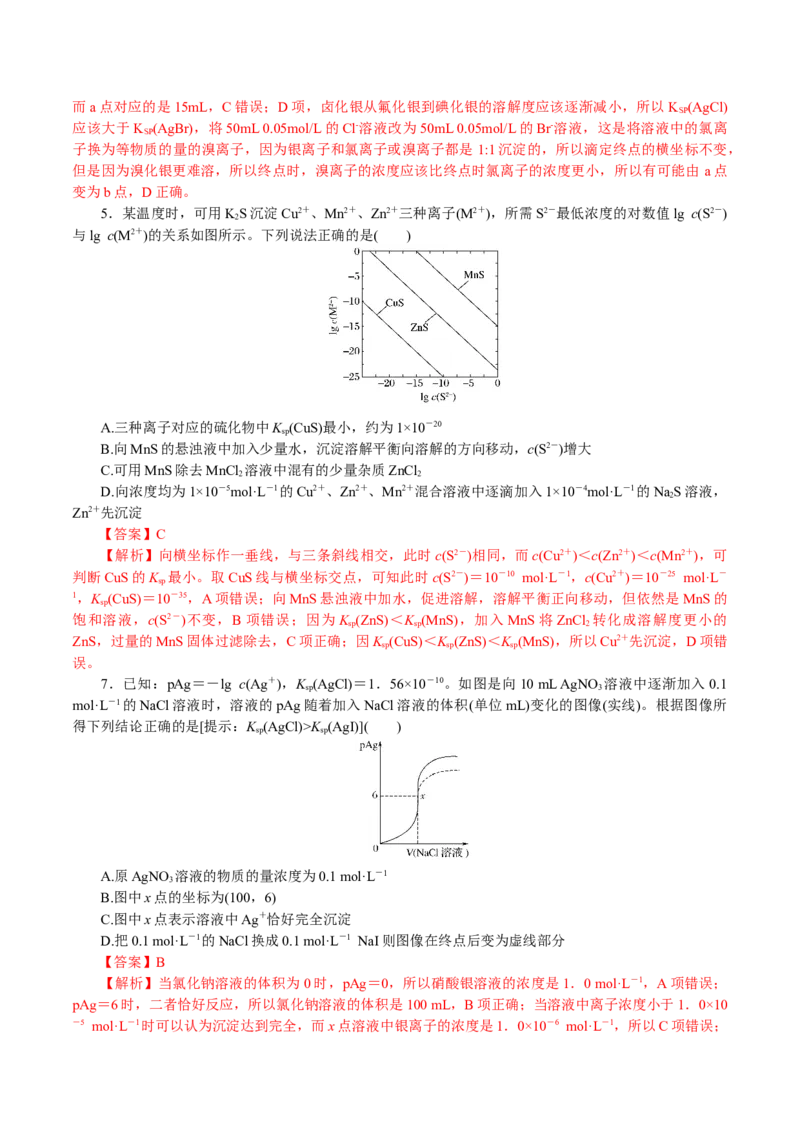 解密10水溶液中离子反应(讲义)-高频考点解密2021年高考化学二轮复习讲义+分层训练_05高考化学_新高考复习资料_2021新高考资料