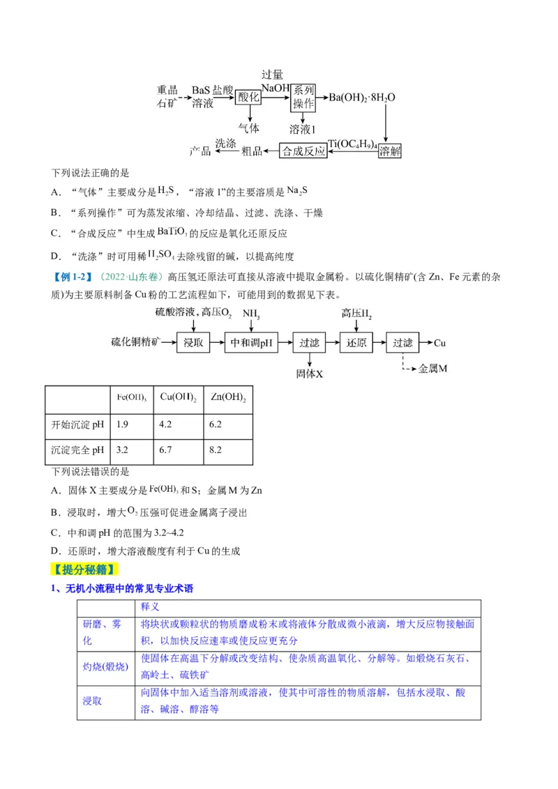 题型09无机小流程（原卷版）_05高考化学_2025年新高考资料_二轮复习_2025年高考化学二轮热点题型归纳与变式演练（新高考通用）340117718