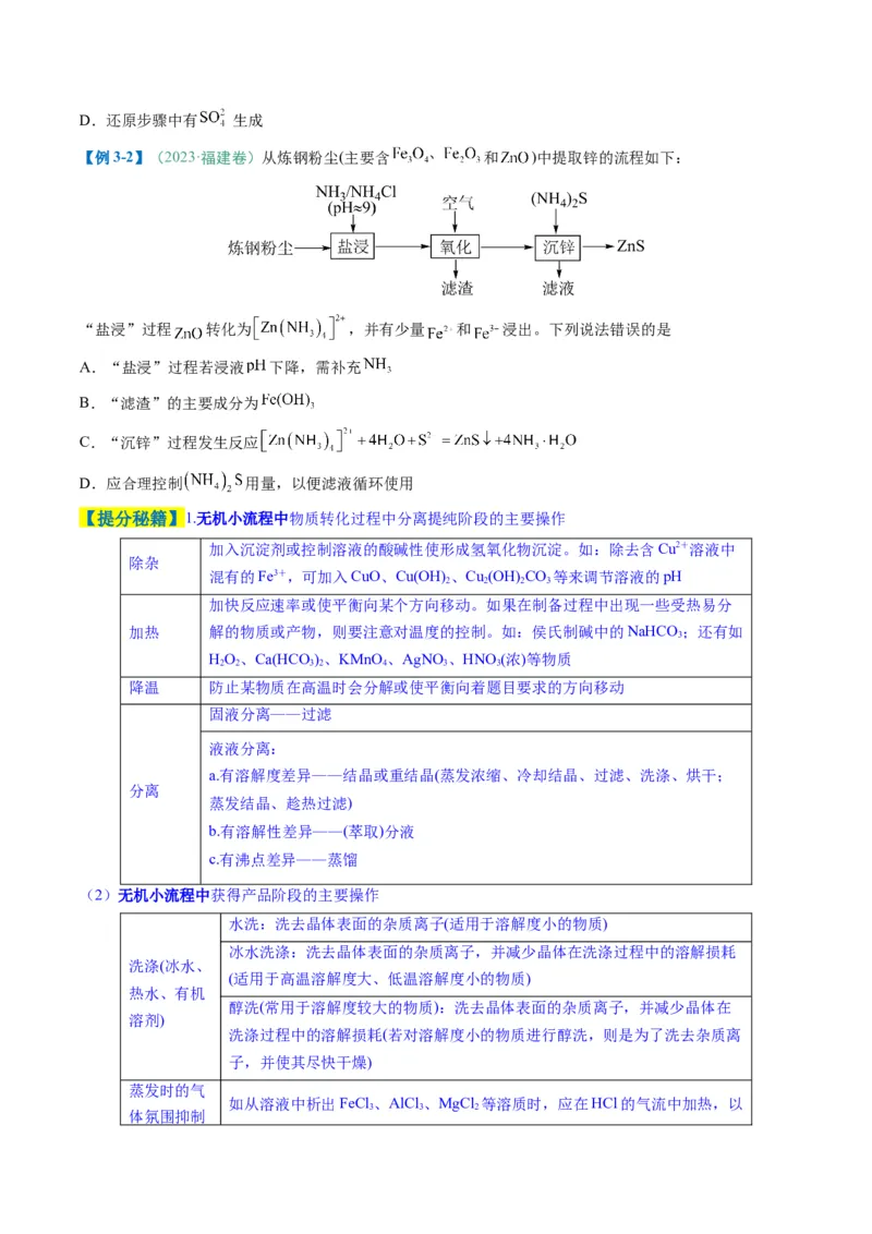 题型09无机小流程（原卷版）_05高考化学_2025年新高考资料_二轮复习_2025年高考化学二轮热点题型归纳与变式演练（新高考通用）340117718