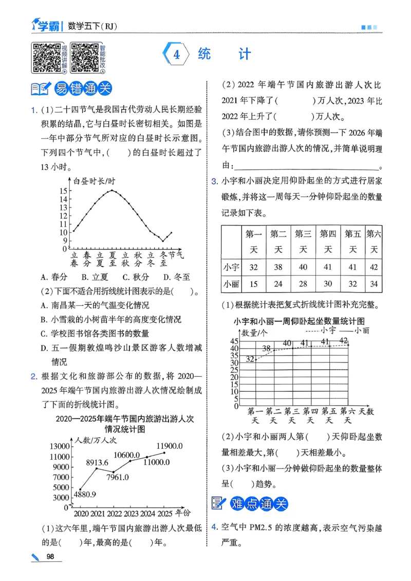 26春五下五星学霸数学人教_26春人教版数学三下_09、练习题+试卷合集_-26春《五星学霸》_26春《五星学霸》数学RJ5下