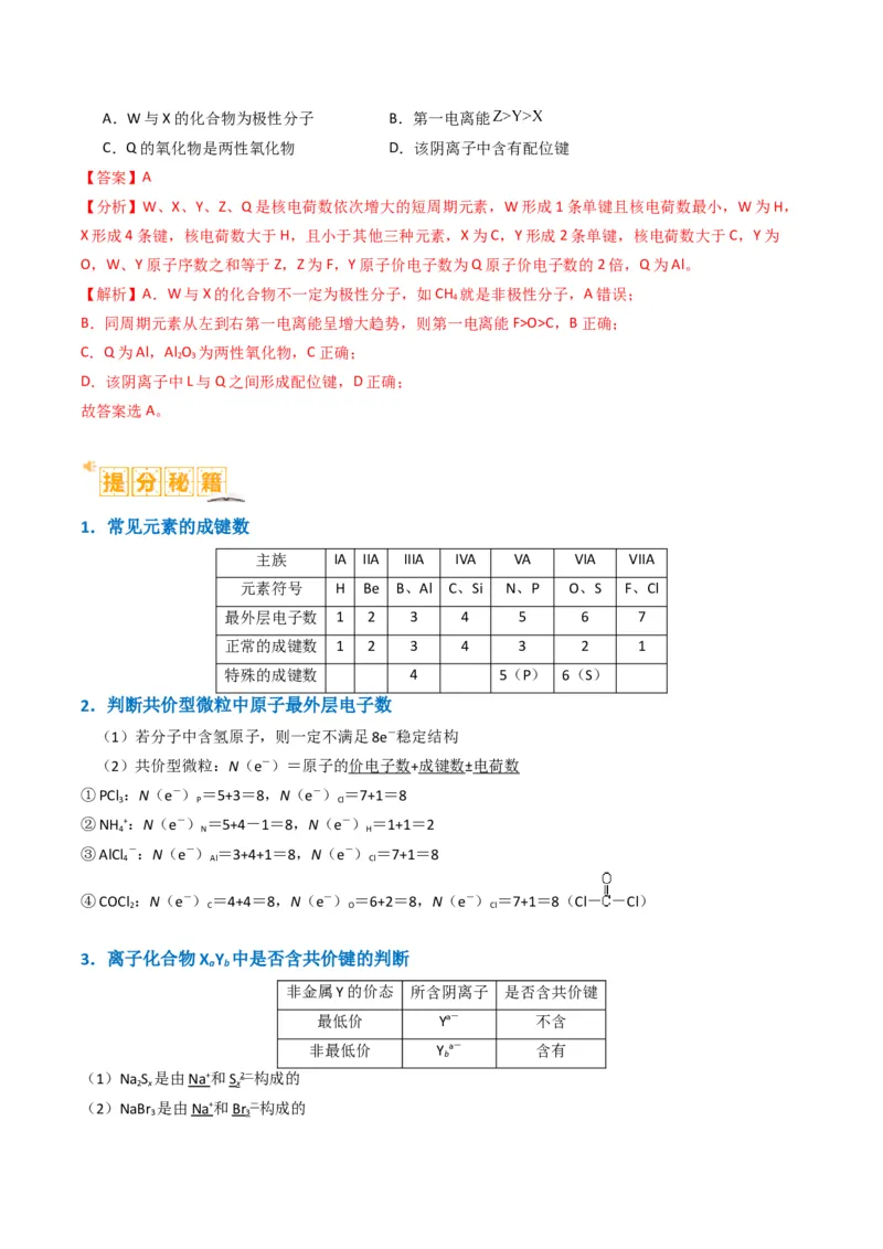 题型08元素周期律推断（解析版）_05高考化学_2024年新高考资料_2.2024二轮复习_2024年高考化学二轮热点题型归纳与变式演练（新高考通用）
