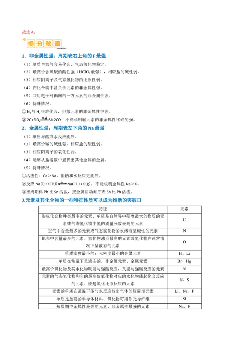 题型08元素周期律推断（解析版）_05高考化学_2024年新高考资料_2.2024二轮复习_2024年高考化学二轮热点题型归纳与变式演练（新高考通用）