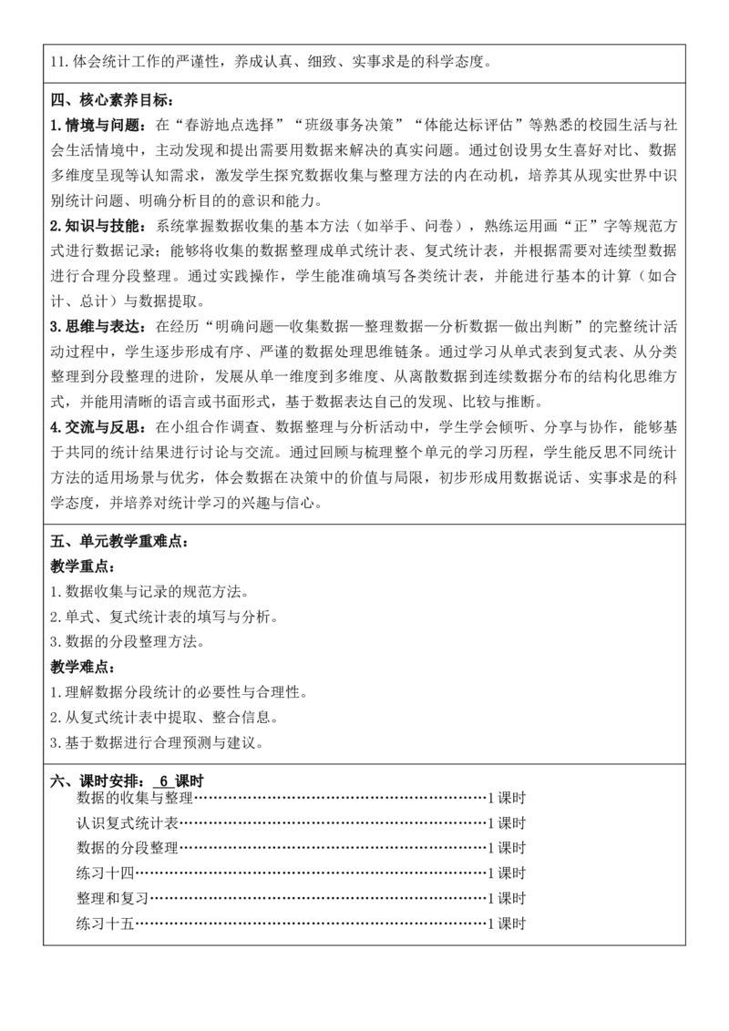 3年级下册数学全册核心素养教案（反思有内容）（整册）_26春人教版数学三下_00、更新资料3月18日_第三套_02.人教数学3下教案汇总26春_第2套表格式核心素养教案-全册合在一起