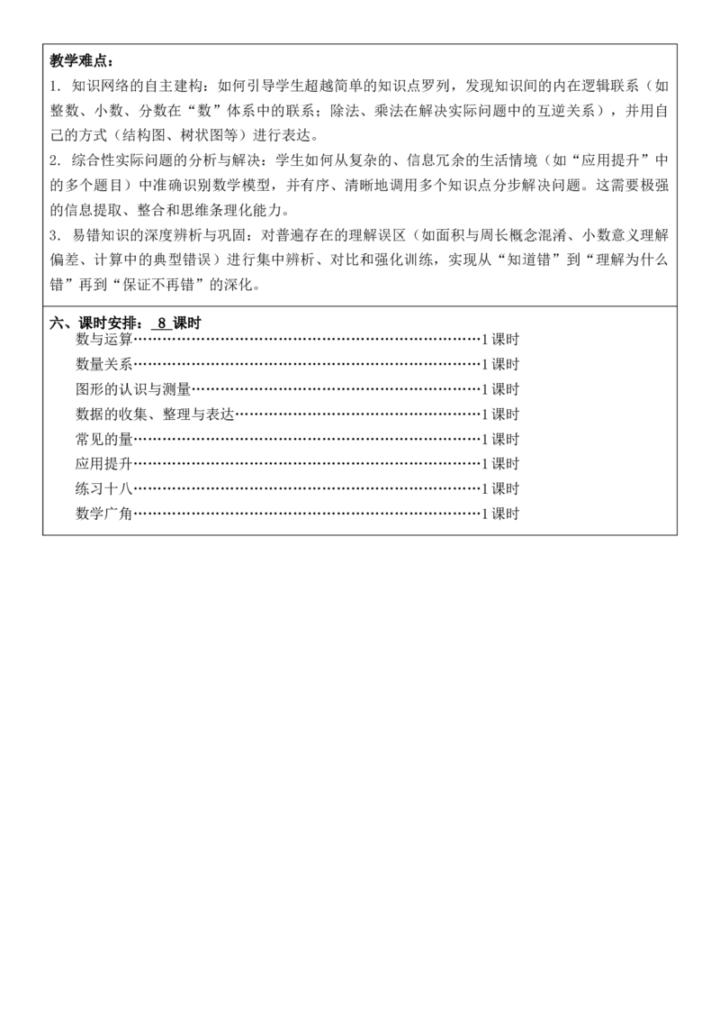 3年级下册数学全册核心素养教案（反思有内容）（整册）_26春人教版数学三下_00、更新资料3月18日_第三套_02.人教数学3下教案汇总26春_第2套表格式核心素养教案-全册合在一起