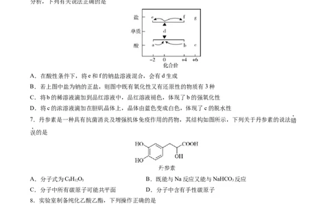 黄金卷08-赢在高考&middot;黄金8卷备战2024年高考化学模拟卷（广东专用）（考试版）_05高考化学_2024年新高考资料_4.2024高考模拟预测试卷