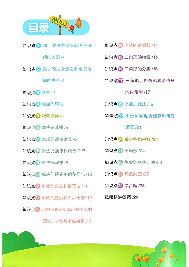 四下创新情景题应用阳光同学26春人教_26春人教版数学三下_09、练习题+试卷合集_-26春《计算小达人》_26春《阳光同学计算小达人》人教4下