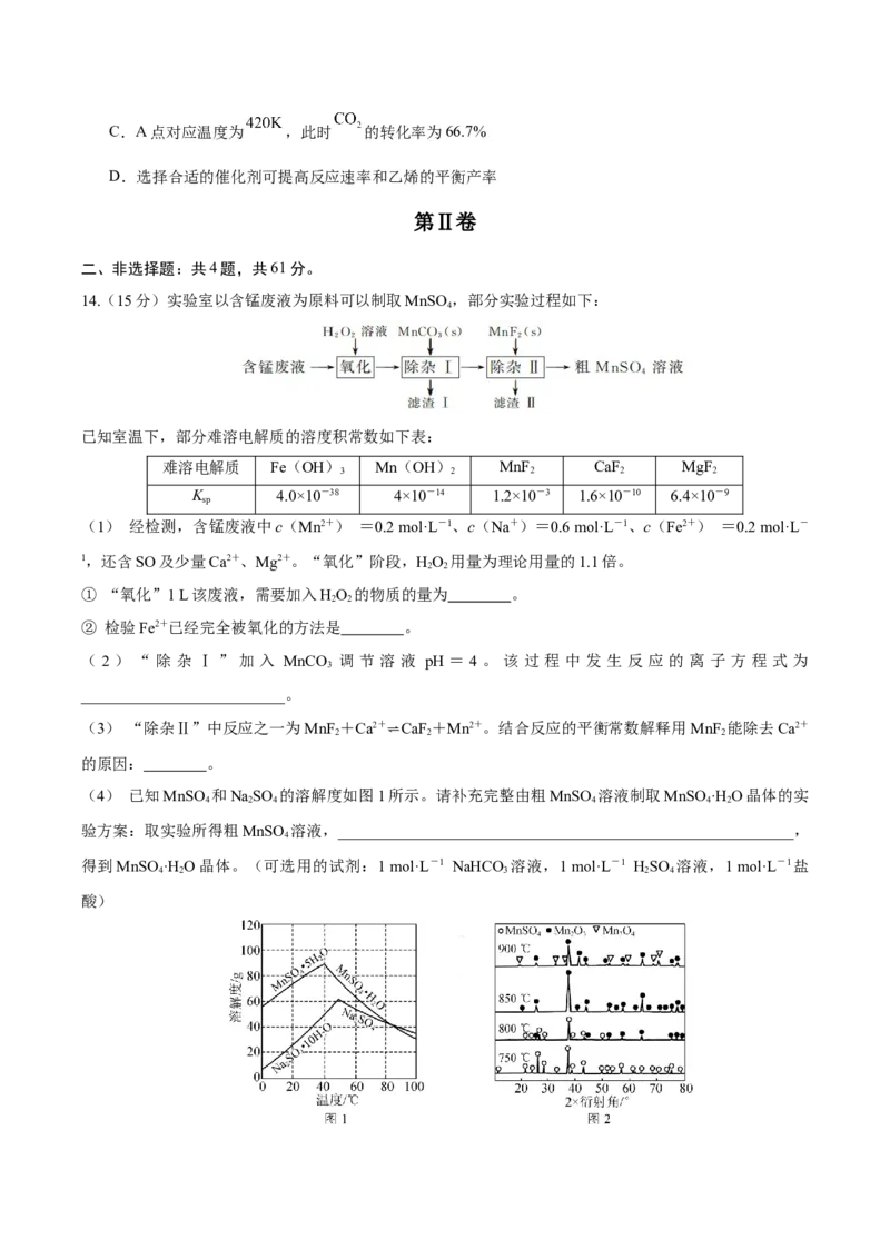 黄金卷01-赢在高考&middot;黄金8卷备战2024年高考化学模拟卷（江苏专用）（考试版）_05高考化学_2024年新高考资料_4.2024高考模拟预测试卷