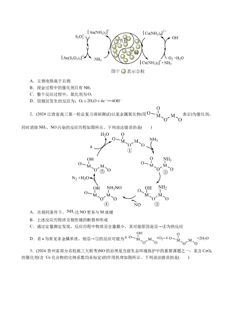 重难点突破反应机理的图象分析与应用（原卷版)_05高考化学_新高考复习资料_2024年新高考资料_二轮复习资料_2024年高考化学二轮复习讲练测（新教材新高考）_配套练习（原卷版+解析版）