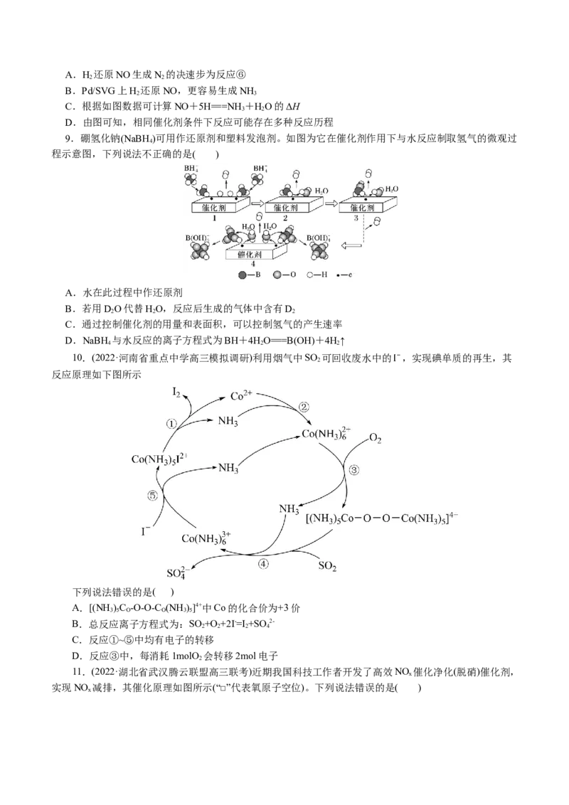 重难点突破反应机理的图象分析与应用（原卷版)_05高考化学_新高考复习资料_2024年新高考资料_二轮复习资料_2024年高考化学二轮复习讲练测（新教材新高考）_配套练习（原卷版+解析版）