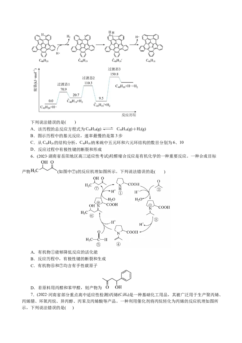 重难点突破反应机理的图象分析与应用（原卷版)_05高考化学_新高考复习资料_2024年新高考资料_二轮复习资料_2024年高考化学二轮复习讲练测（新教材新高考）_配套练习（原卷版+解析版）