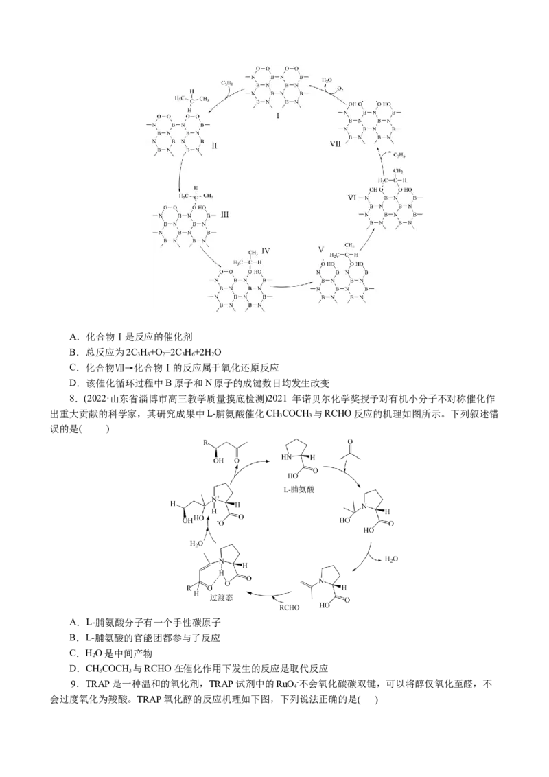 重难点突破反应机理的图象分析与应用（原卷版)_05高考化学_新高考复习资料_2024年新高考资料_二轮复习资料_2024年高考化学二轮复习讲练测（新教材新高考）_配套练习（原卷版+解析版）