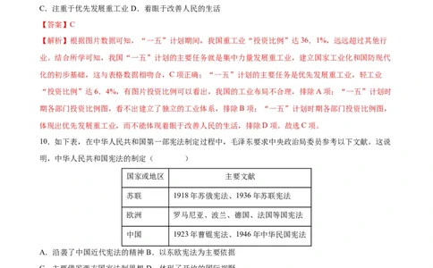 第4课新中国工业化的起步和人民代表大会制度的确立（分层作业）（教师版）_新八下历史_00、更新资料3月23日_第二套(4)_大单元教学课件+教学设计-U40
