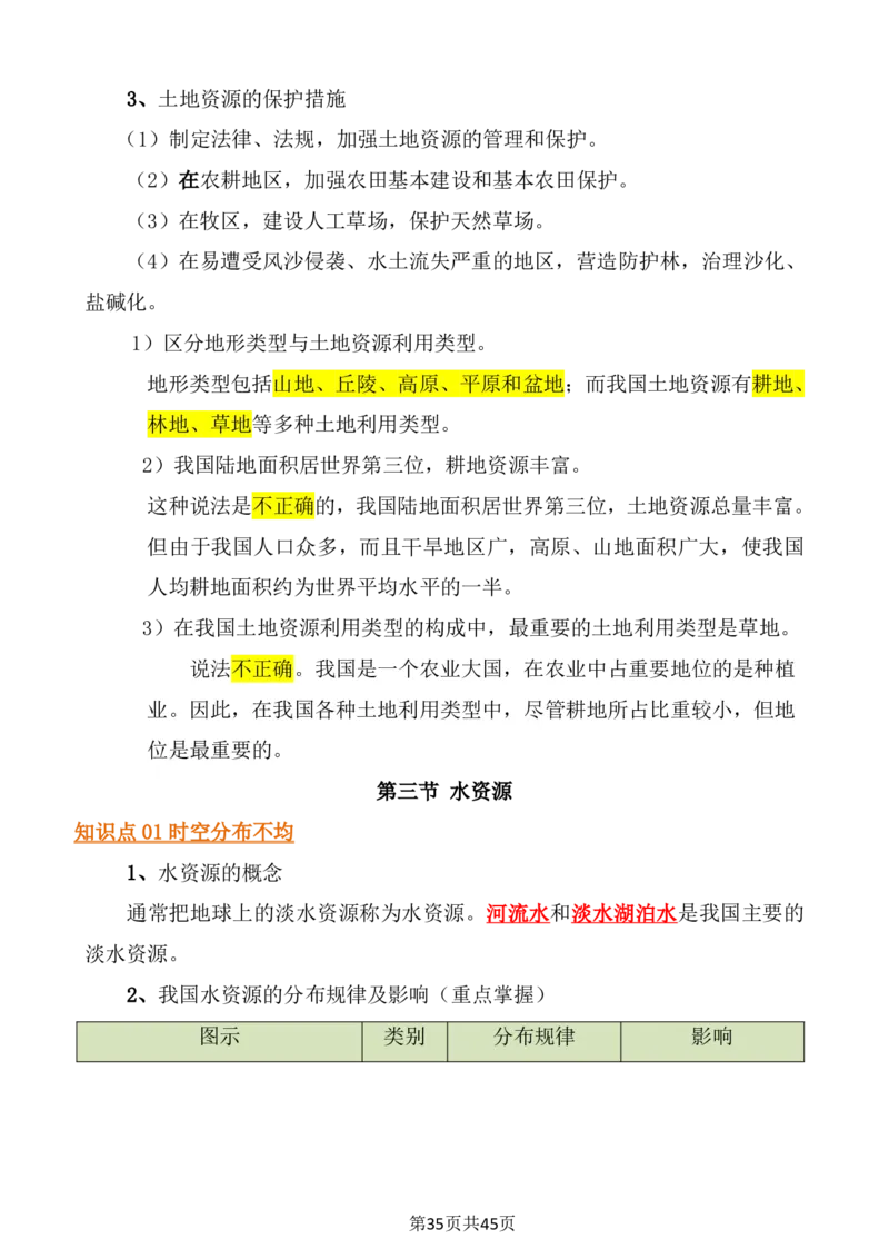 24年人教版八上地理必背知识点梳理_24秋《初中各科知识点梳理》_2024秋《名师总结》知识点789年级全科_24秋《名师总结》知识点八年级全科