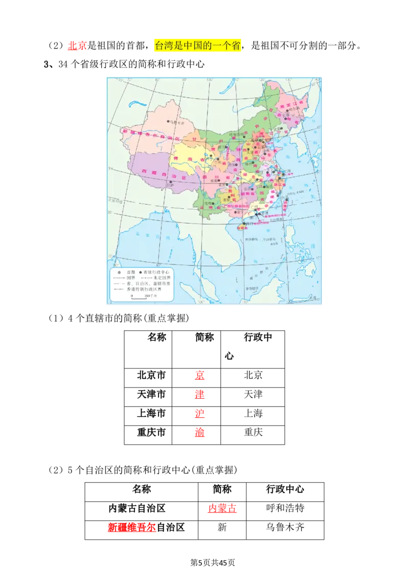 24年人教版八上地理必背知识点梳理_24秋《初中各科知识点梳理》_2024秋《名师总结》知识点789年级全科_24秋《名师总结》知识点八年级全科