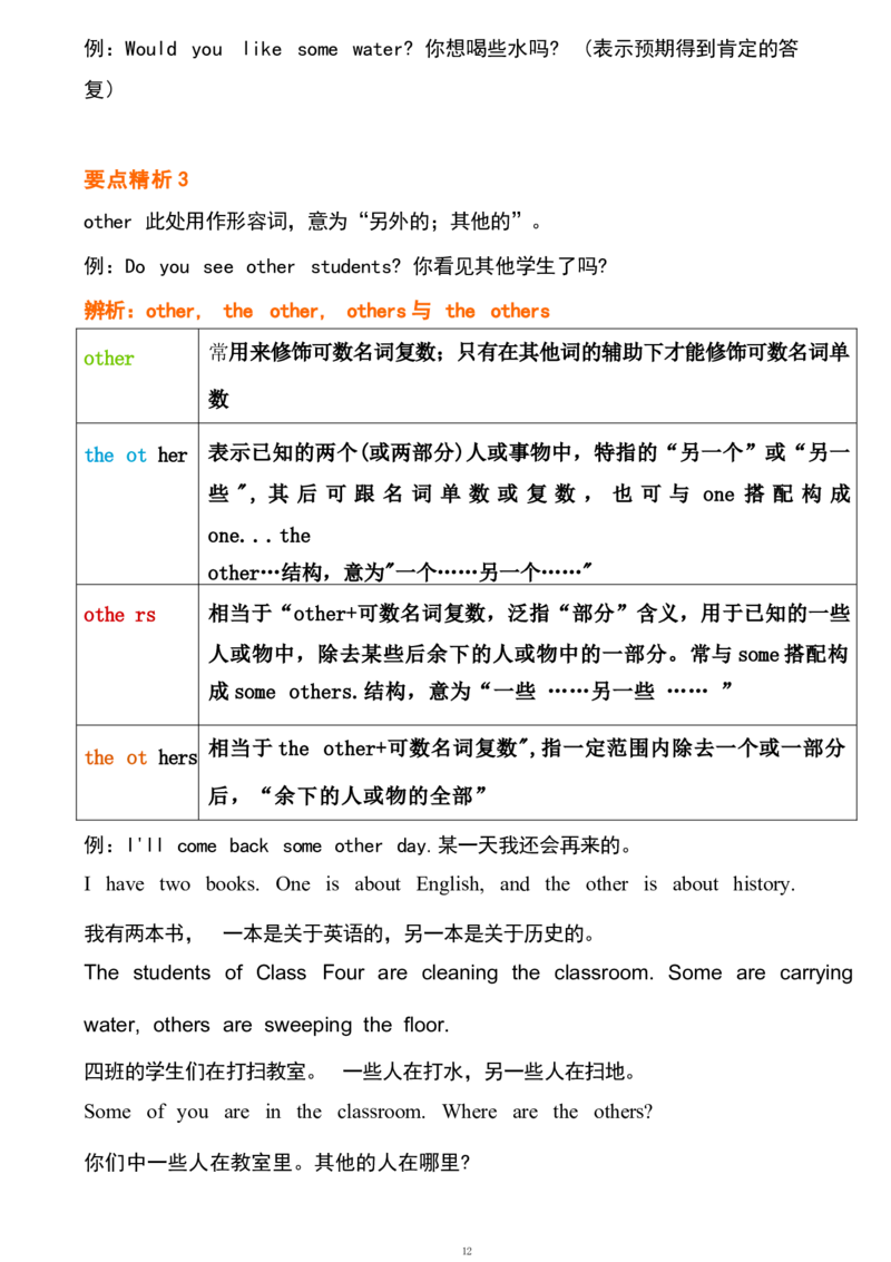 1_24秋《初中各科知识点梳理》_初中英语《知识梳理》7-9年级上下册_重点知识_人教版初中英语_上册_九上_U6
