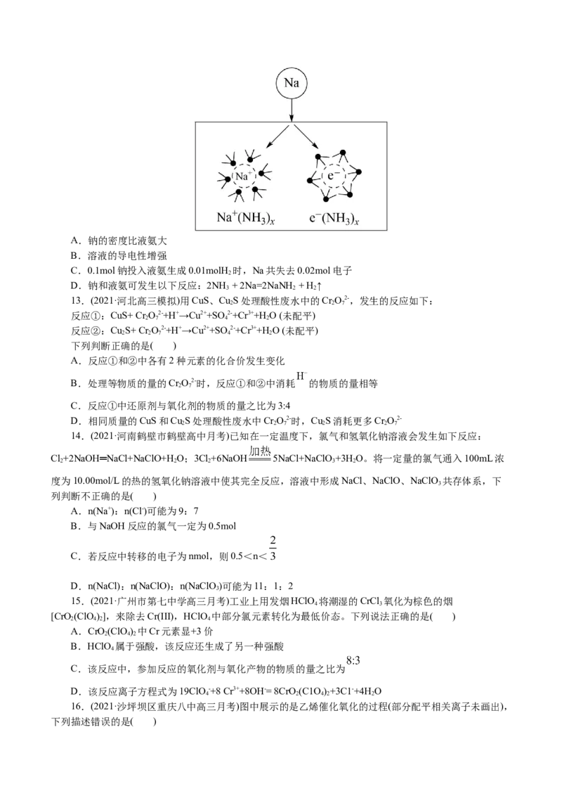 解密03氧化还原反应(集训)(原卷版）_05高考化学_新高考复习资料_2021新高考资料_高频考点解密2021年高考化学二轮复习讲义+分层训练4.7更新