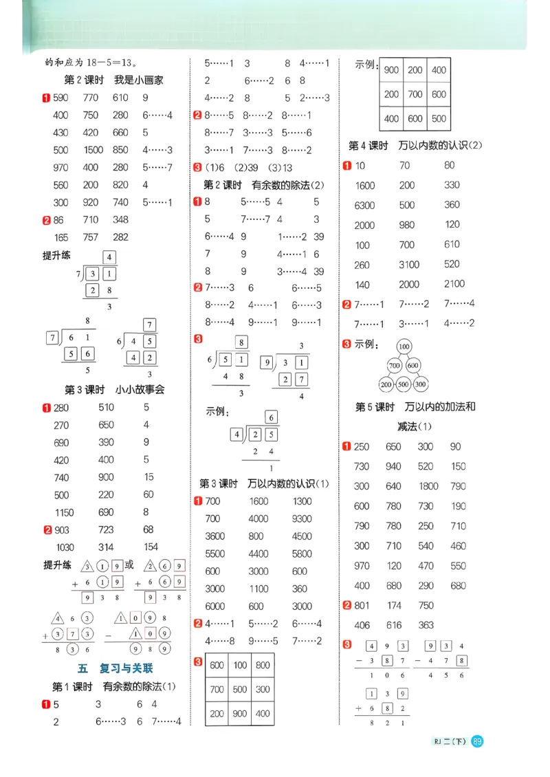 二下阳光同学计算小达人26春人教_26春人教版数学三下_09、练习题+试卷合集_-26春《计算小达人》_26春《阳光同学计算小达人》人教2下